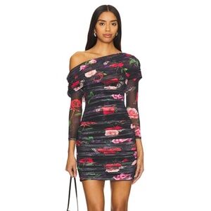 Ruched Floral Dress